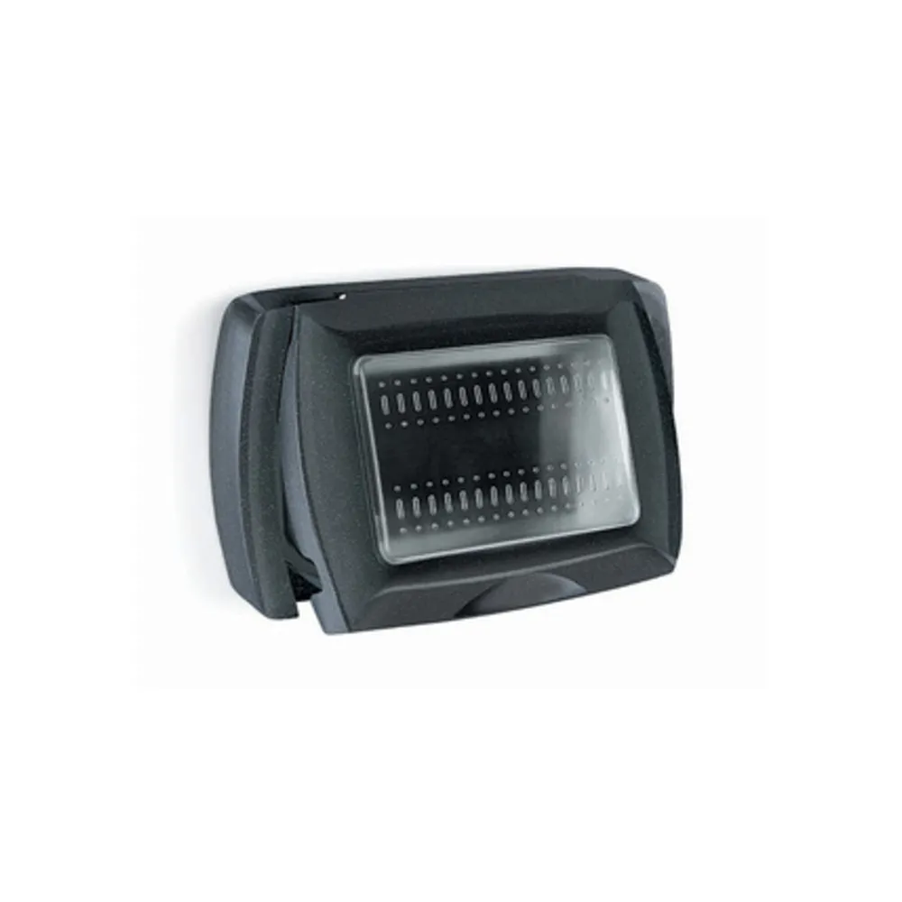 PLACCA LIFE BOX SYSTEM P/ESTERNO IP55 NERO 3P PLACCA LIFE BOX SYSTEM P/ESTERNO IP55 NERO 3P