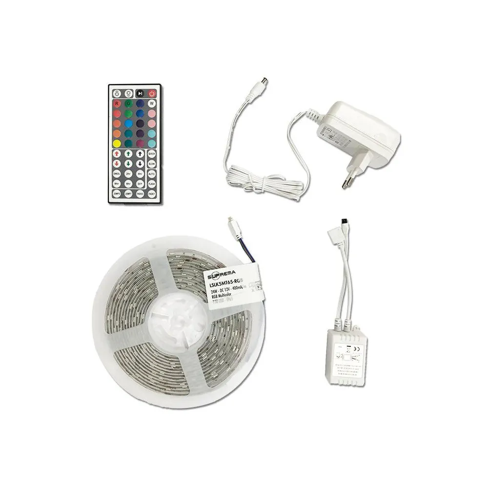 KIT STRIP LED 16W 5 M IP65 RGB C/TELECOMANDO KIT STRIP LED 16W 5 M IP65 RGB C/TELECOMANDO