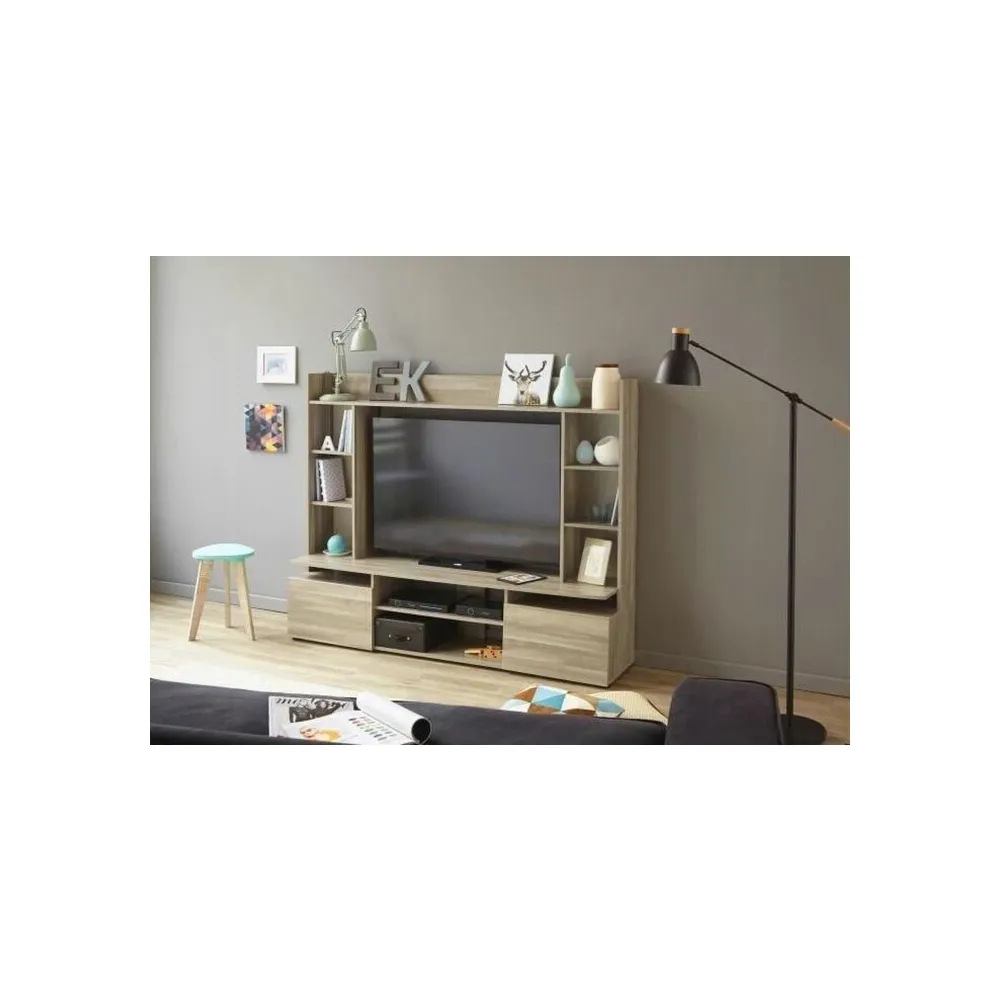 KIT PARETE LIVING SILVER 165X40X150 CM ROVERE KIT PARETE LIVING SILVER 165X40X150 CM ROVERE