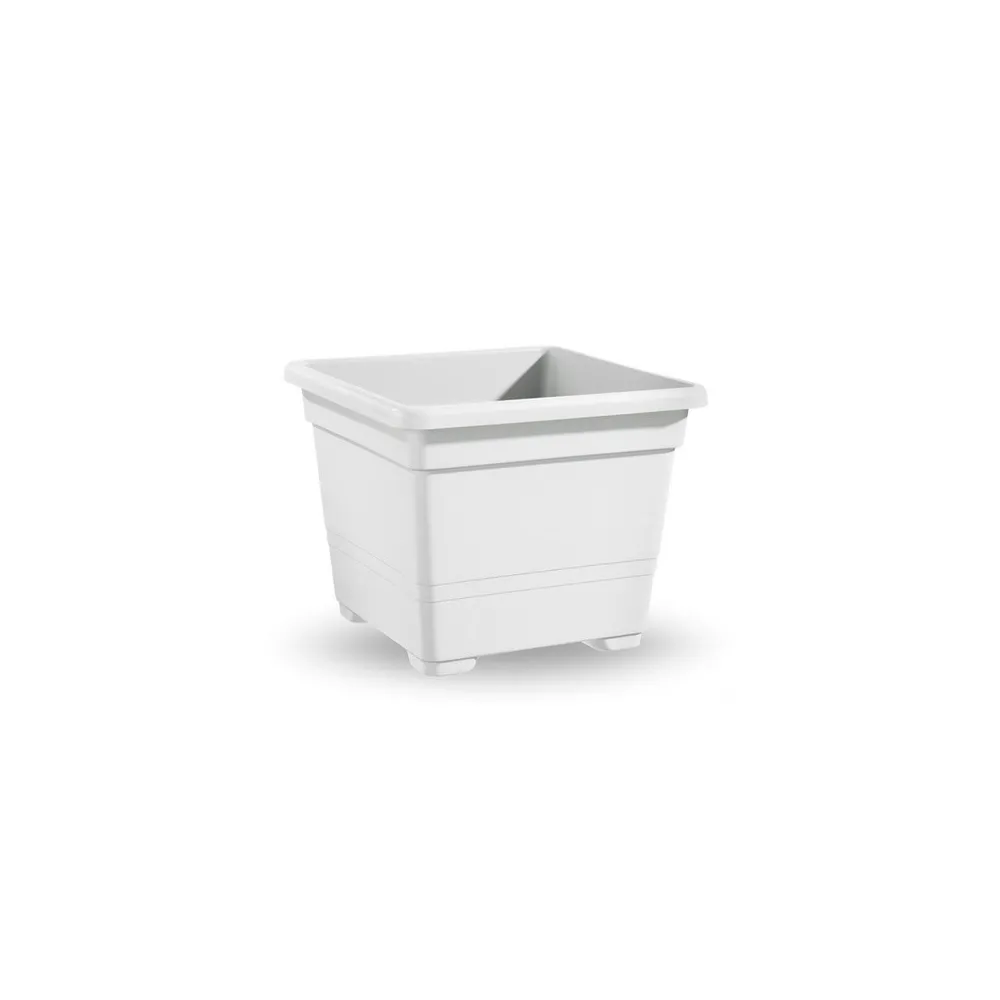 VASO QUADRATO CM.38  BIANCO