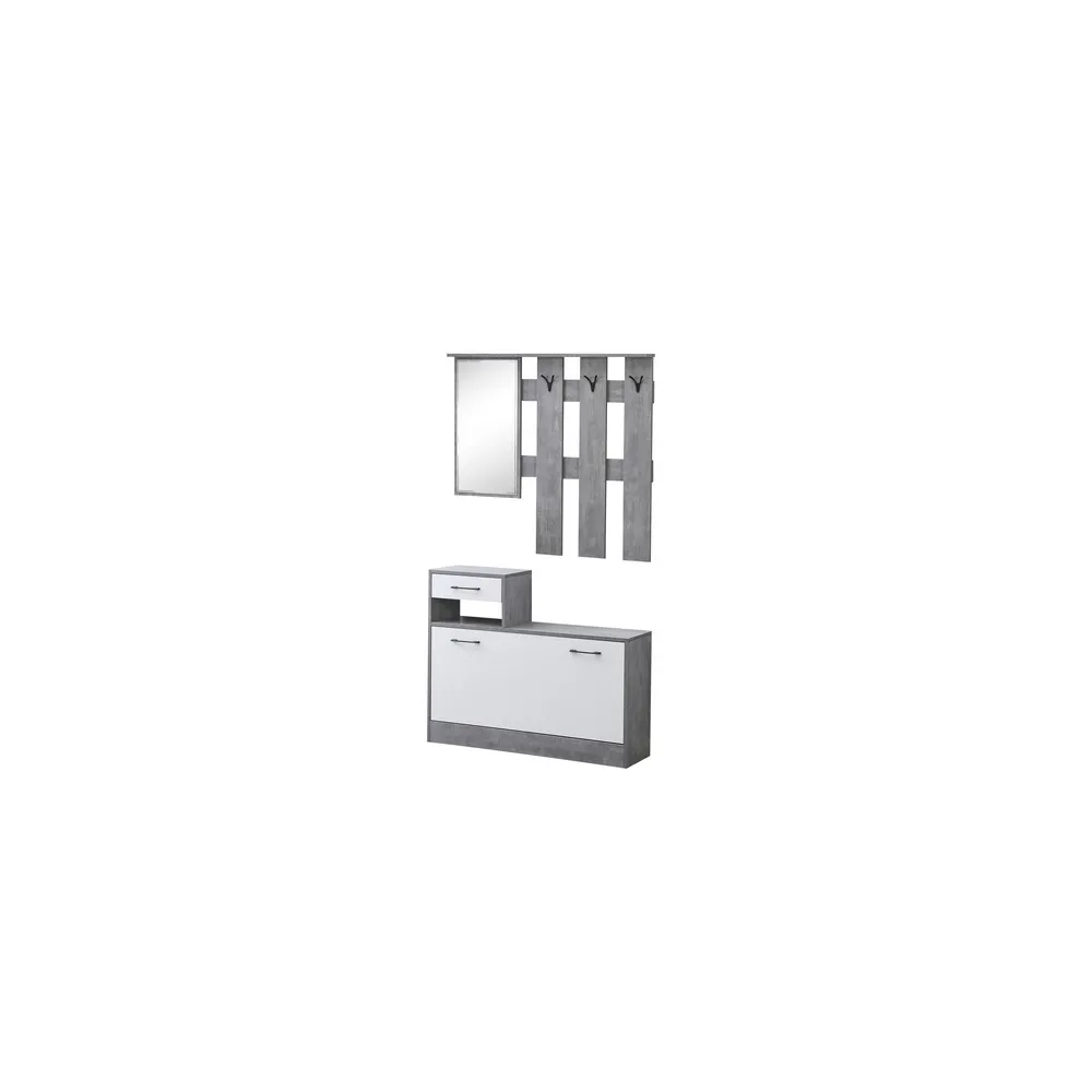 MOBILE INGRESSO MOD.RUDOLF BIANCO/CEMENTO CM.100X180 MOBILE INGRESSO MOD.RUDOLF BIANCO/CEMENTO CM.100X180