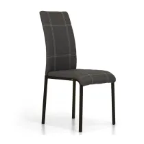 SEDIA KADE IMPUNTURATA TESSUTO GRIGIO (4