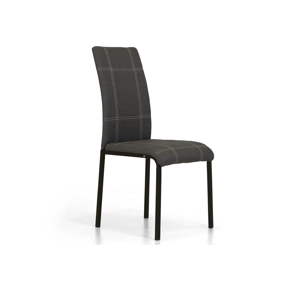 SEDIA KADE IMPUNTURATA TESSUTO GRIGIO (4 SEDIA KADE IMPUNTURATA TESSUTO GRIGIO (4