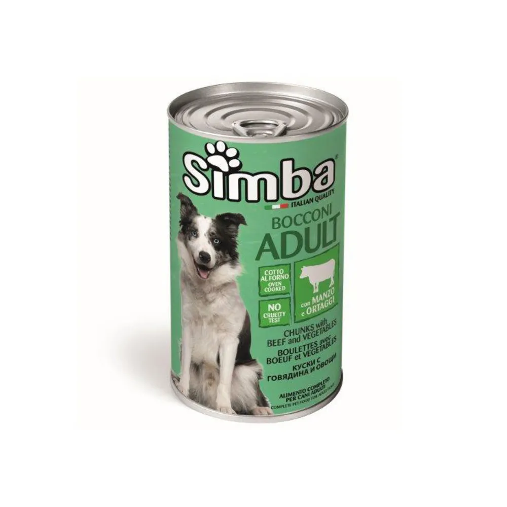 CIBO CANE MONGE SIMBA 1230 G BOCCONC MAN VERD CIBO CANE MONGE SIMBA 1230 G BOCCONC MAN VERD
