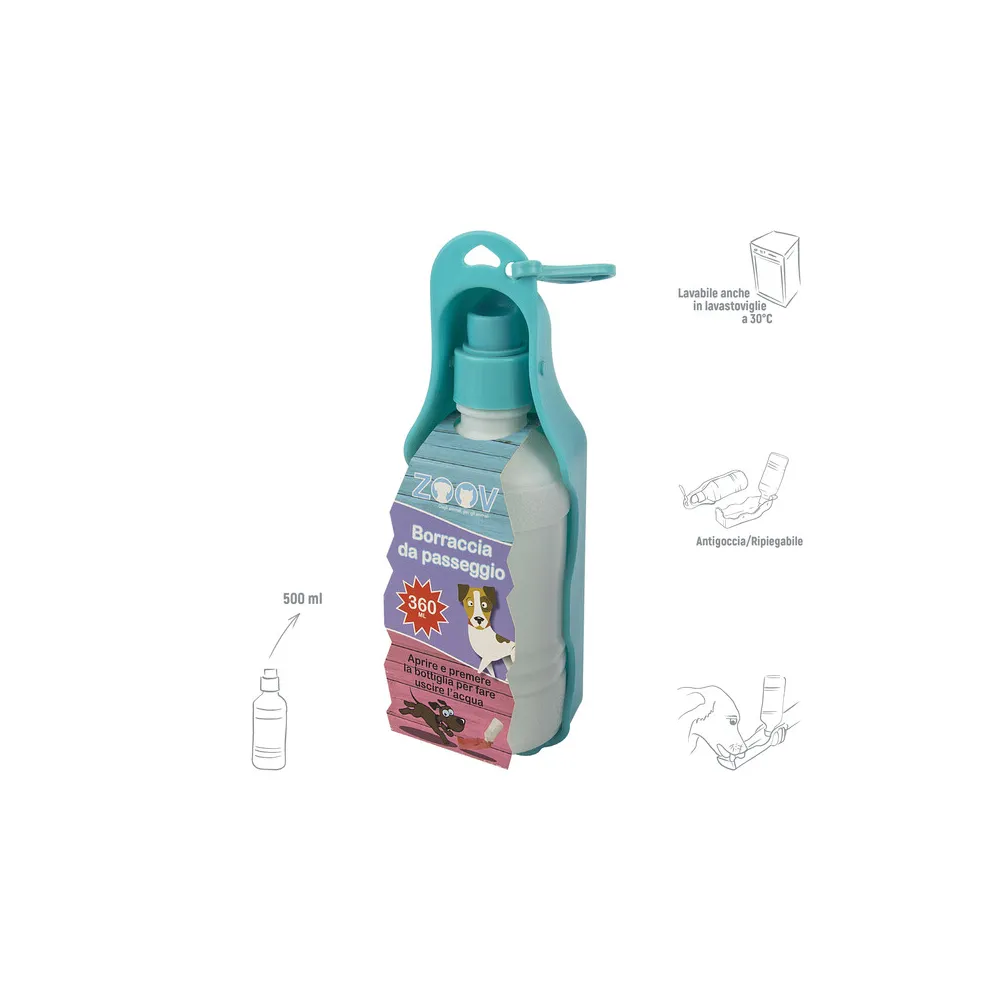 ZOOV BORRACCIA DA PASSEGGIO 500 ML VERDE (12