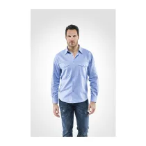 CAMICIA OXFORD MANICA LUNGA TG. L AZZURRO