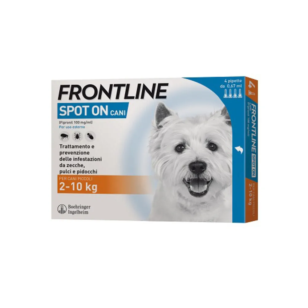 FRONTLINE SPOT-ON 02-10 KG CANI PICCOLI 3+1 PIPETTE FRONTLINE SPOT-ON 02-10 KG CANI PICCOLI 3+1 PIPETTE