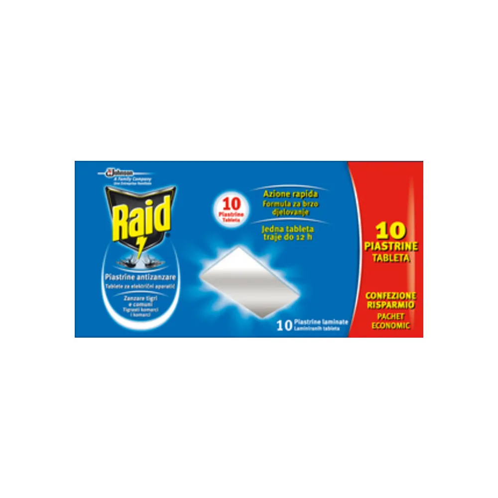 PIASTRINE DI RICAMBIO RAID 10 PZ (24