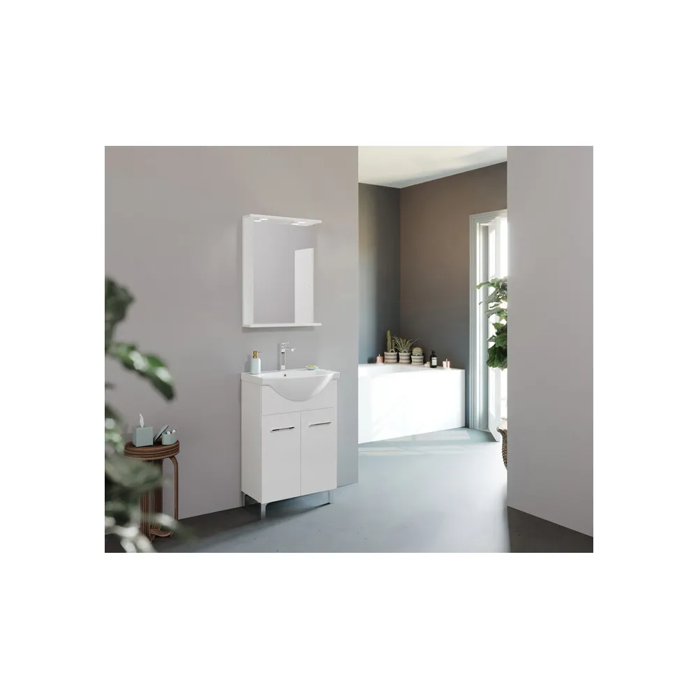 MOBILE BAGNO DESY 58 COMPLETO BIANCO MOBILE BAGNO DESY 58 COMPLETO BIANCO