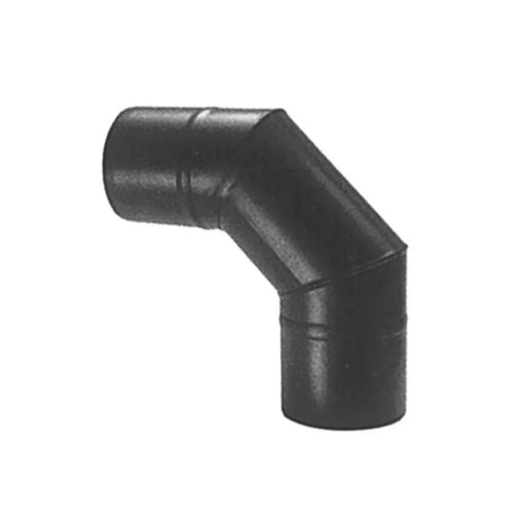 GOMITO P/STUFA A PELLET 90 ATTACCO MM D  8 CM NERO OPACO