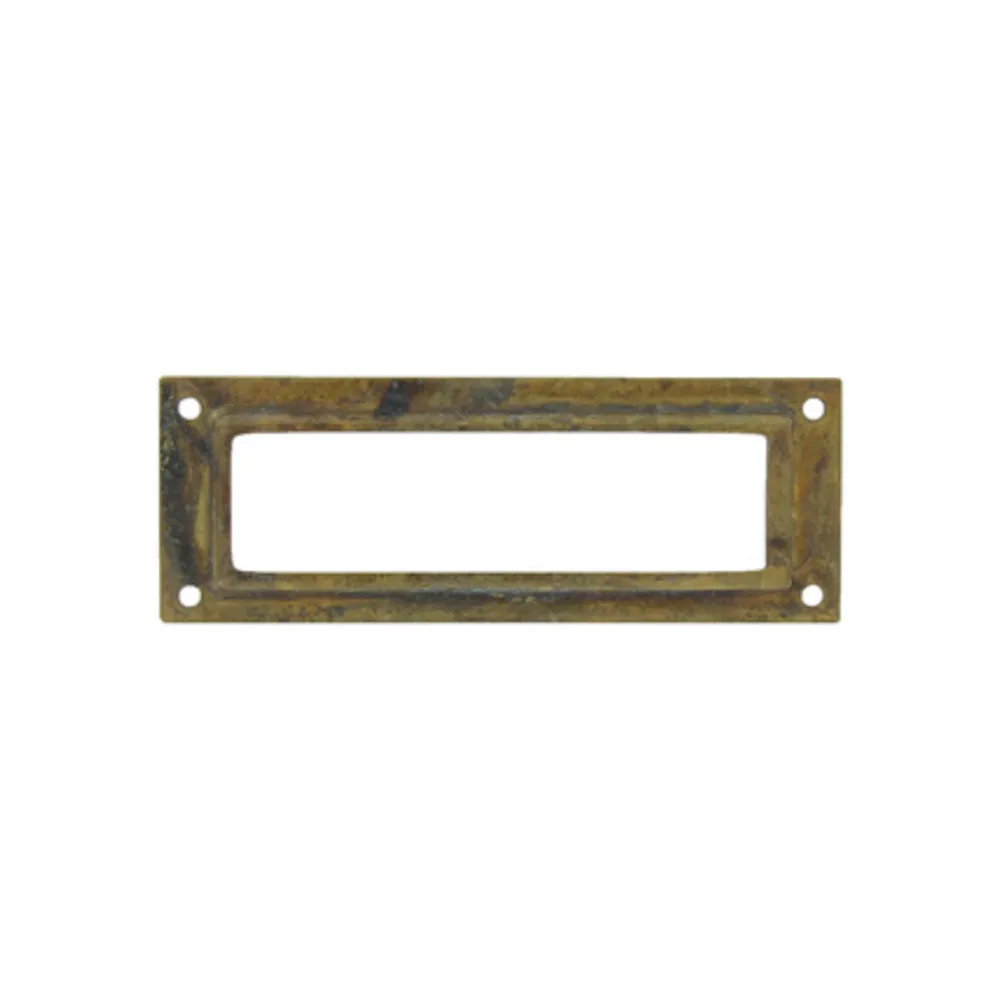 PORTAETICHETTA OTTONE 45123 80X29 MM ANTICATO** (25 PORTAETICHETTA OTTONE 45123 80X29 MM ANTICATO** (25