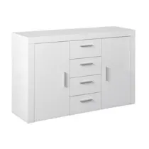 MOBILE 2 ANTE + 4 CASSETTI 134X40XH86 CM LACC. BIAN