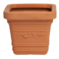 VASO IN PLASTICA FESTONATO 40X40XH35 CM PRESTIGE