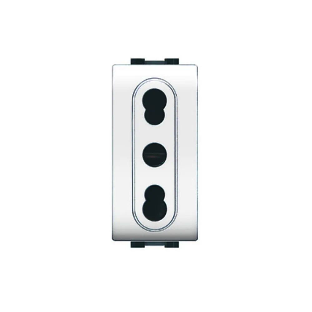LIFE 4045 WH PRESA BIVALENTE BIANCO (12 LIFE 4045 WH PRESA BIVALENTE BIANCO (12