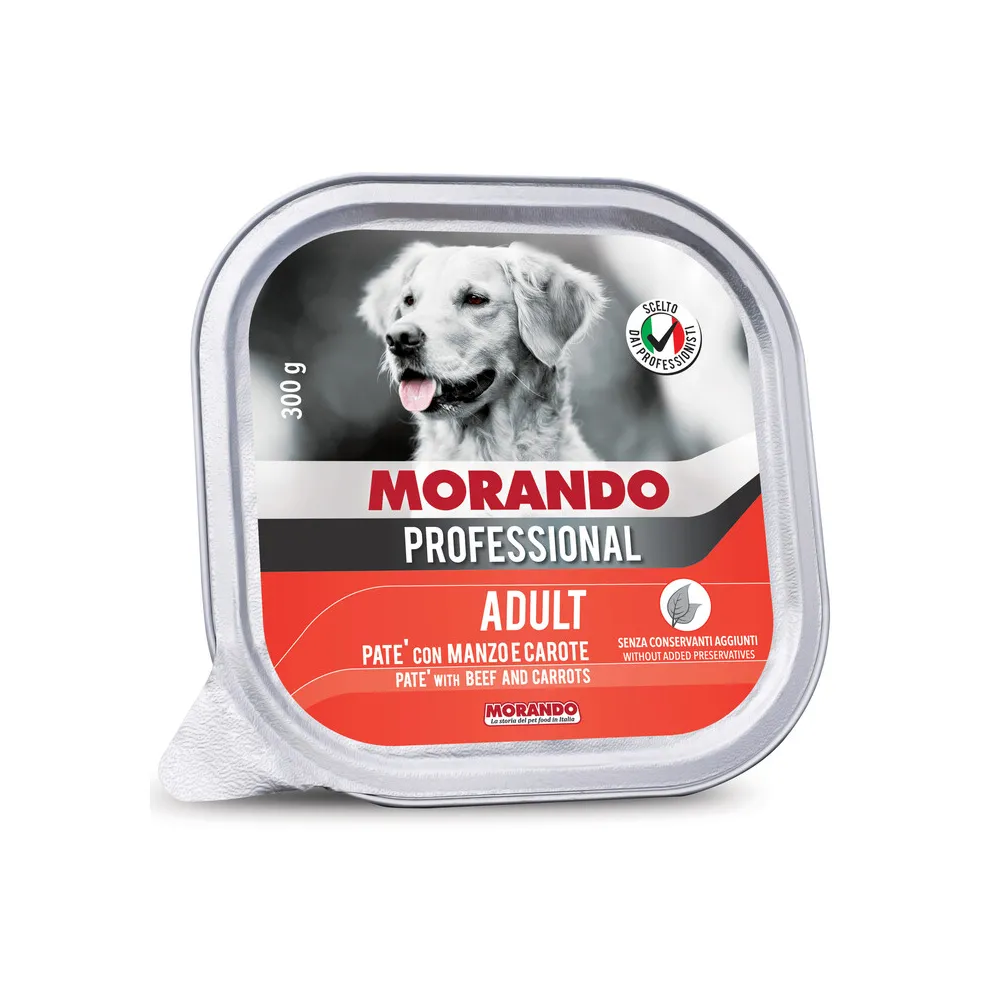 CIBO CANE MORANDO VSC 300 G PATE MANZO CAROTE (18 CIBO CANE MORANDO VSC 300 G PATE MANZO CAROTE (18
