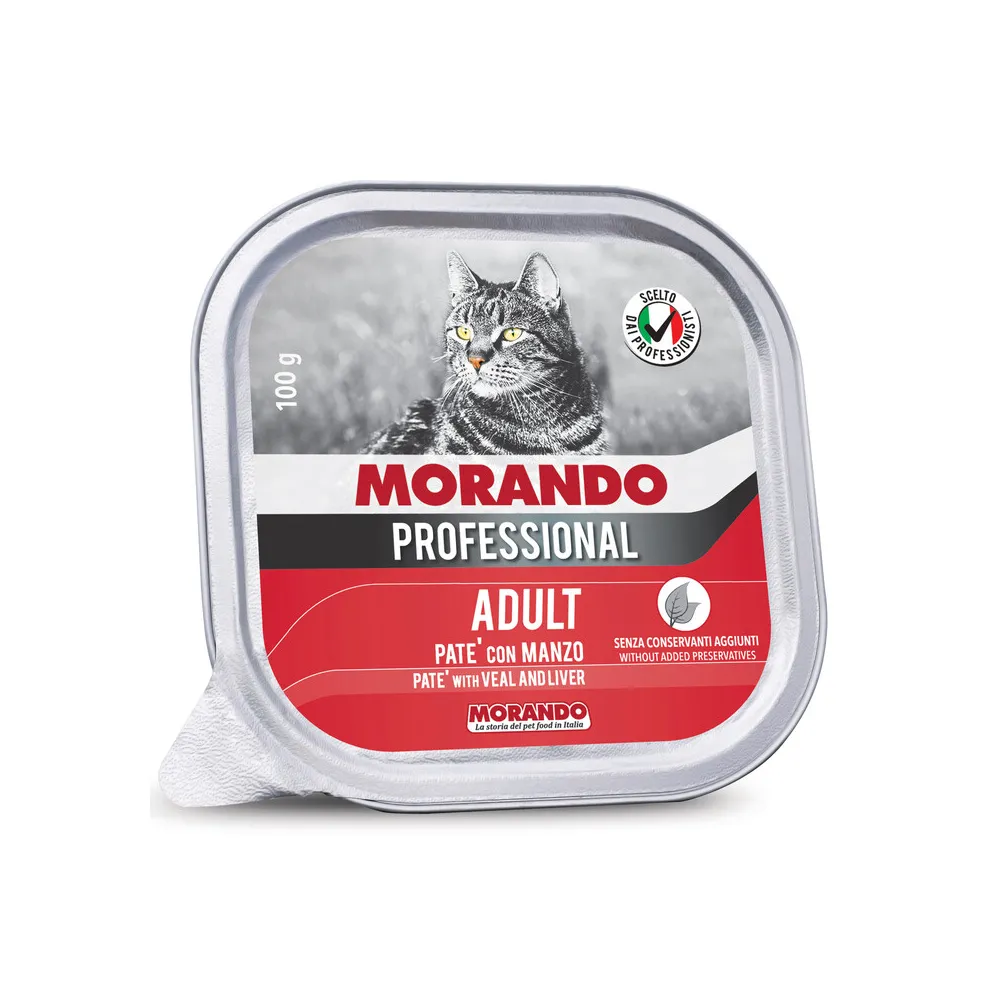CIBO GATTO MORANDO VSC 100 G PATE MANZO (32 CIBO GATTO MORANDO VSC 100 G PATE MANZO (32