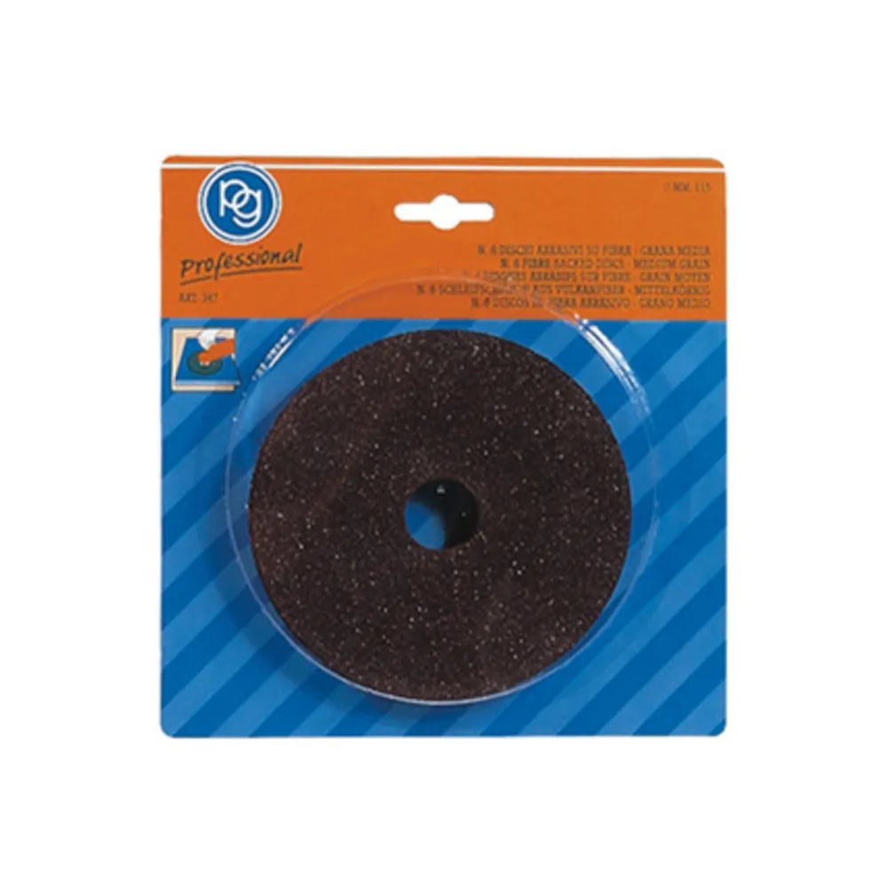 POGGI 347.00 6 DISCHI ABRASIVI FIBRA D 115 MM GR  36