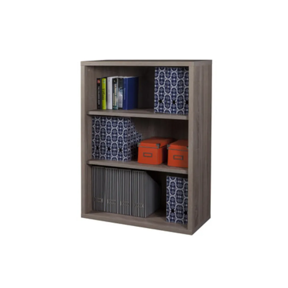 DISEGNO LIBRERIA 3 VANI 36X82XH112 CM ROVERE