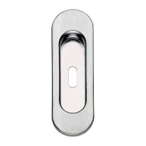 MANIGLIA OVALE P/PORTA SCORR C/FORO OTT CRO SAT (24