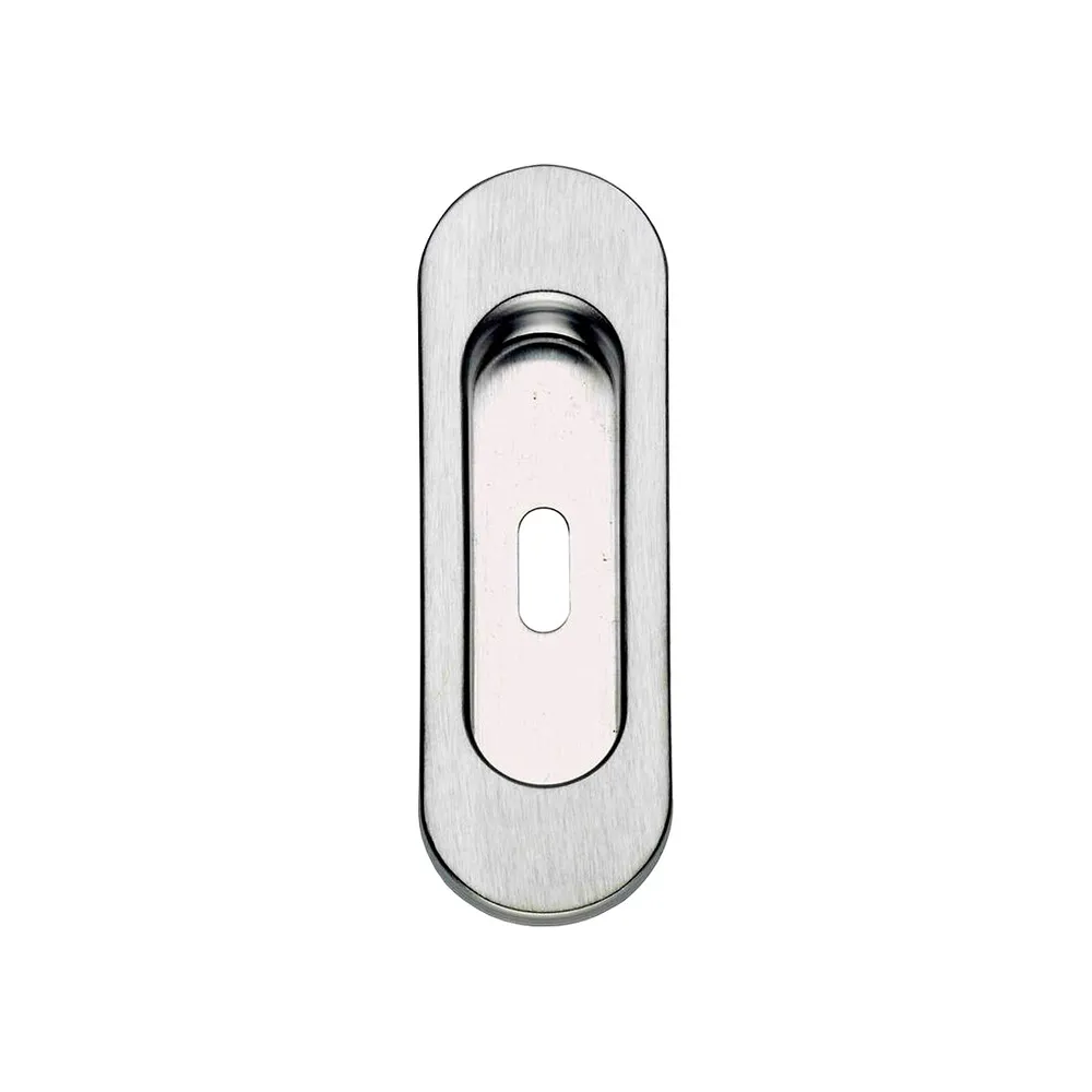 MANIGLIA OVALE P/PORTA SCORR C/FORO OTT CRO SAT (24