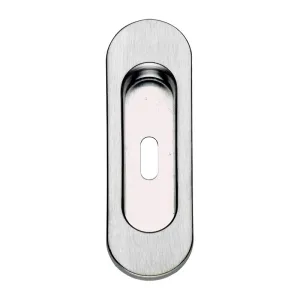 MANIGLIA OVALE P/PORTA SCORR C/FORO OTT CRO SAT (24