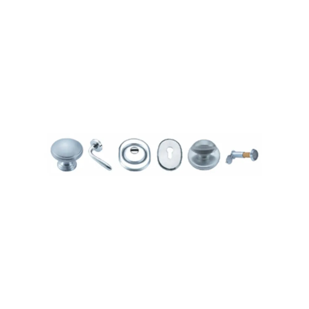 PORTA BLINDATA KIT ACCESSORI DX CROMO SATINATO