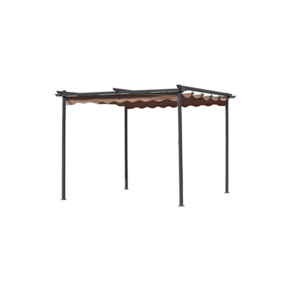 PERGOLA IN ACCIAIO C/TELO RETRATTILE 3X3XH2