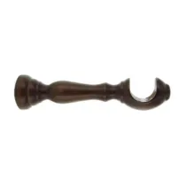 SUPPORTO LEGNO P/BASTONE NOCE SCURO 10 CM 2 PZ