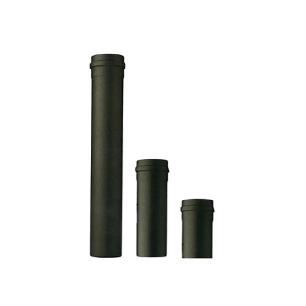 TUBO P/STUFA A PELLET H 100 CM D 10 CM NERO OPACO