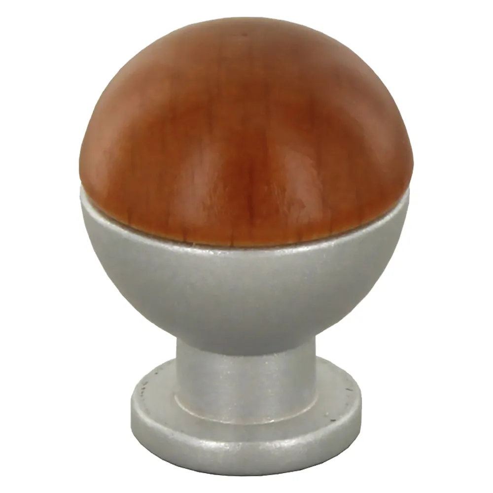 POMOLO IN LEGNO/OTTONE SFERICO ART. 735 mm 18 ciliegio POMOLO IN LEGNO/OTTONE SFERICO ART. 735 mm 18 ciliegio
