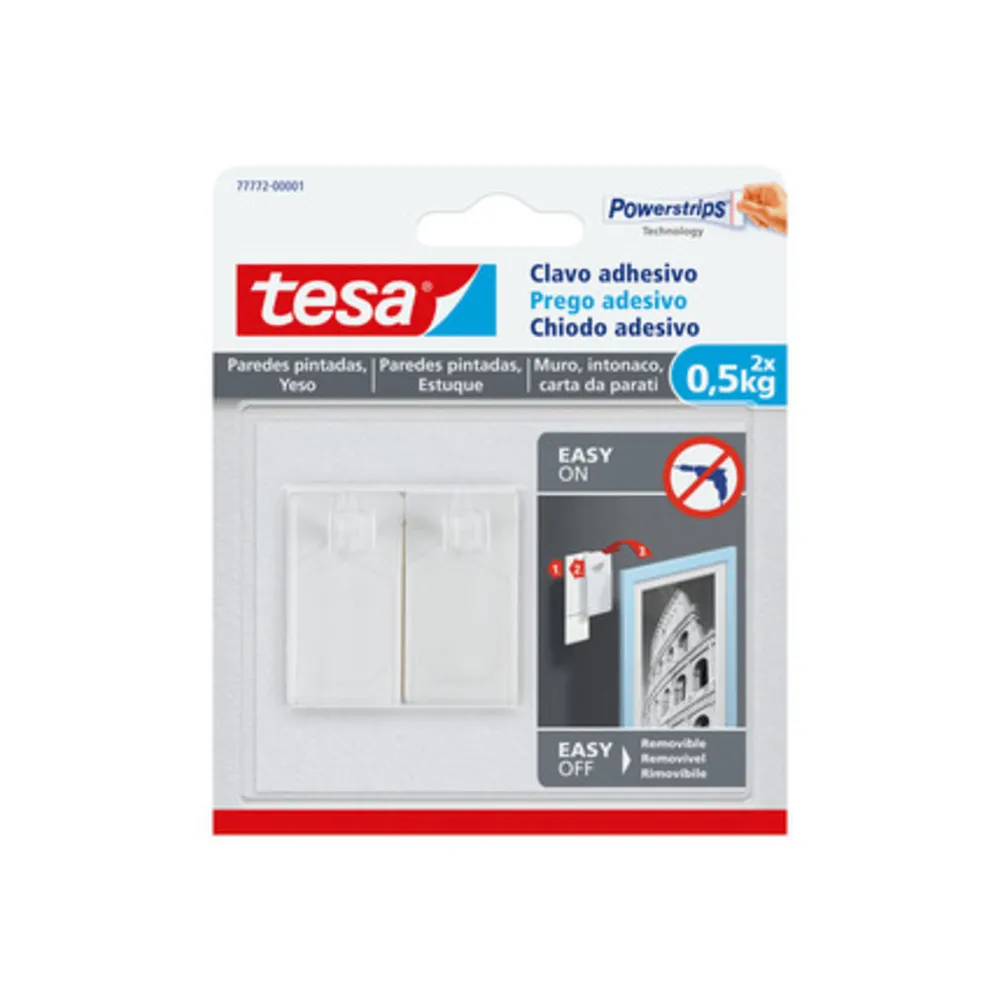 GANCIO ADESIVO TESA POWERSTRIPS QUADRO FISSI 2 PZ (8
