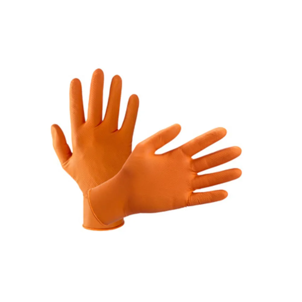 GUANTI NITRILE ARANCIONE CONF.10 PZ. TG. L