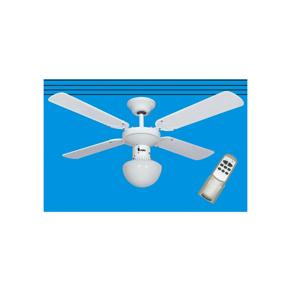 VENTILATORE A SOFFITTO 60W 3 VEL C/TELEC+LUCE D 105 BCO VENTILATORE A SOFFITTO 60W 3 VEL C/TELEC+LUCE D 105 BCO