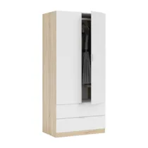 KIT ARMADIO 2 ANTE + 2 CASSETTI 80X52XH180 CM RO/BIA