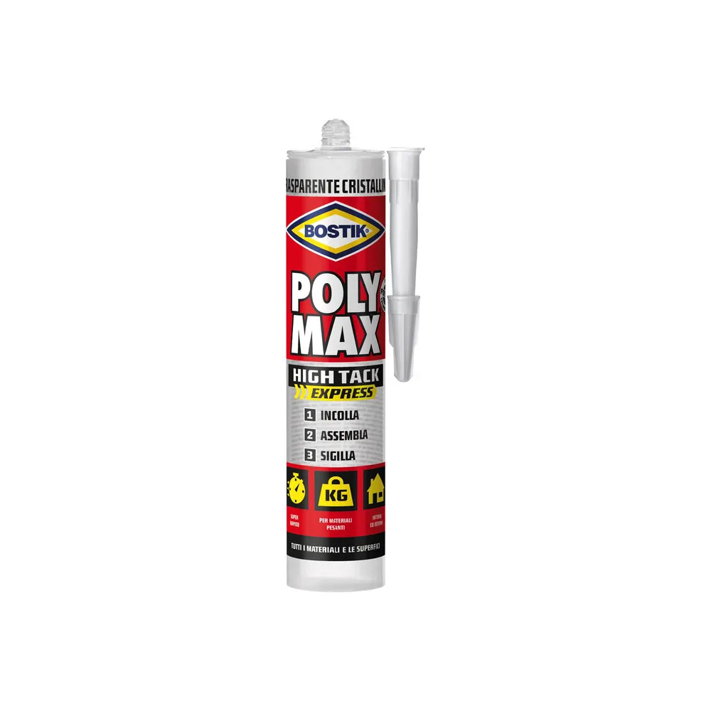 BOSTIK POLYMAX HIGH TACK CRISTAL 300 G CARTUC BOSTIK POLYMAX HIGH TACK CRISTAL 300 G CARTUC