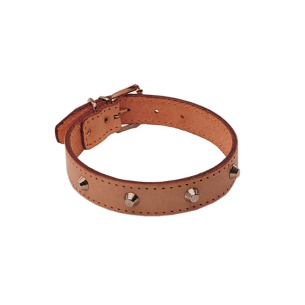 COLLARE P/CANI CUOIO BORCHIATO 40 X 650 MM (6 COLLARE P/CANI CUOIO BORCHIATO 40 X 650 MM (6