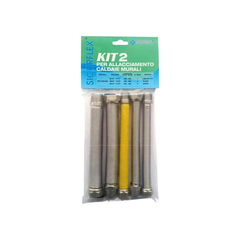SET RACCORDO INOX ESTENSIBILE 1/2 P/CALDAIA KIT 2 SET RACCORDO INOX ESTENSIBILE 1/2 P/CALDAIA KIT 2