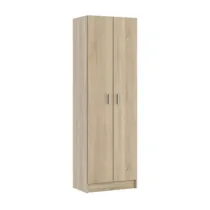 KIT ARMADIO 2 ANTE MULTIUSO 5 RIPIANI 59X37X180 ROVERE CANAD.