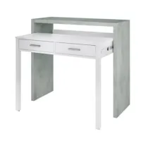 KIT SCRIVANIA ESTENSIBILE 99X36X88H BIANCO CEM.