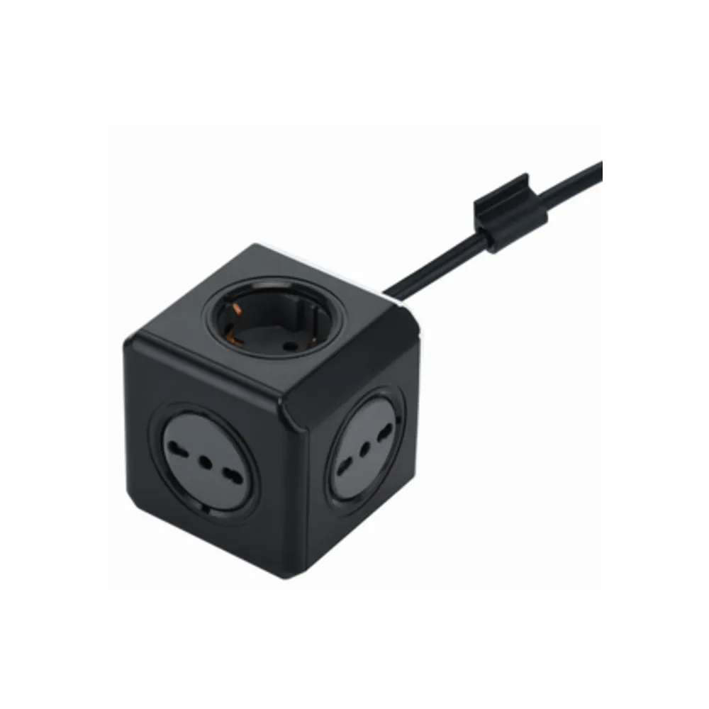 MULTIPRESA CUBO 2 SCHUKO + 3 BIPASSO NERO MULTIPRESA CUBO 2 SCHUKO + 3 BIPASSO NERO