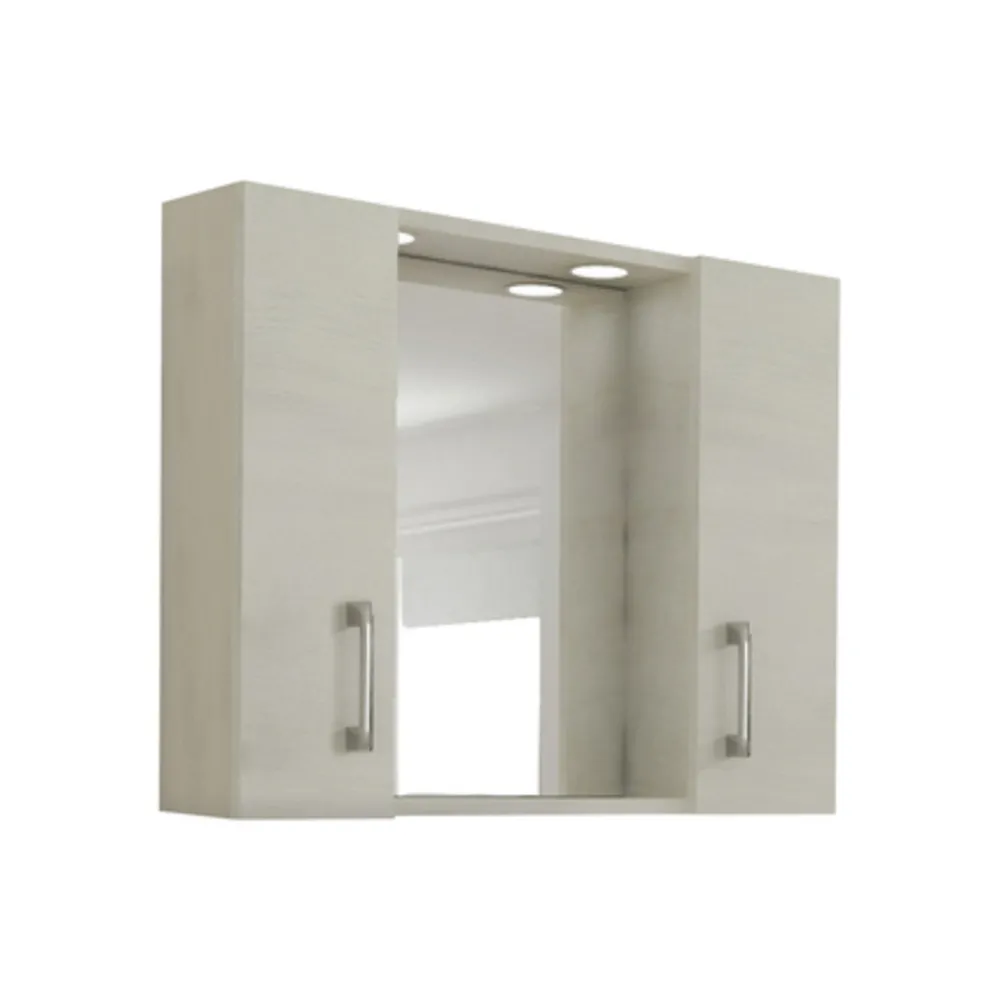 SPECCHIO DA BAGNO 960 A 2 ANTE ROVERE BIANCO