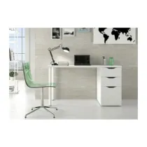 KIT SCRIVANIA ATHENA C/CASSETTIERA 138X60X74 BIANCO