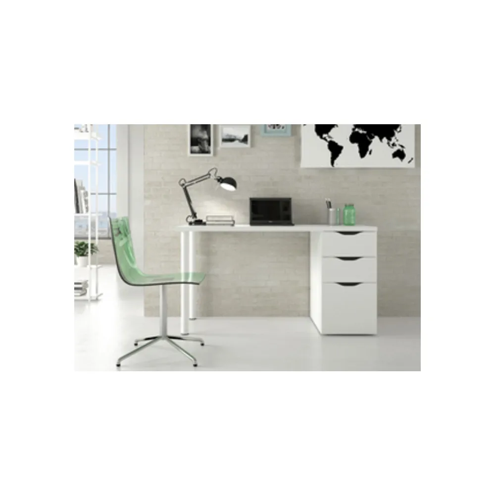 KIT SCRIVANIA ATHENA C/CASSETTIERA 138X60X74 BIANCO KIT SCRIVANIA ATHENA C/CASSETTIERA 138X60X74 BIANCO