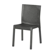 SEDIA RESINA EFFETTO RATTAN PANAREA ANTRACITE