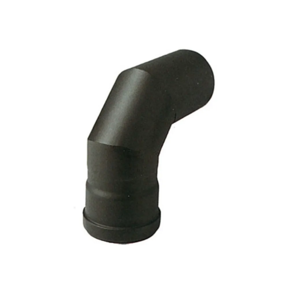 GOMITO P/STUFA A PELLET 90 ATTACCO MF D  8 CM NERO OPACO
