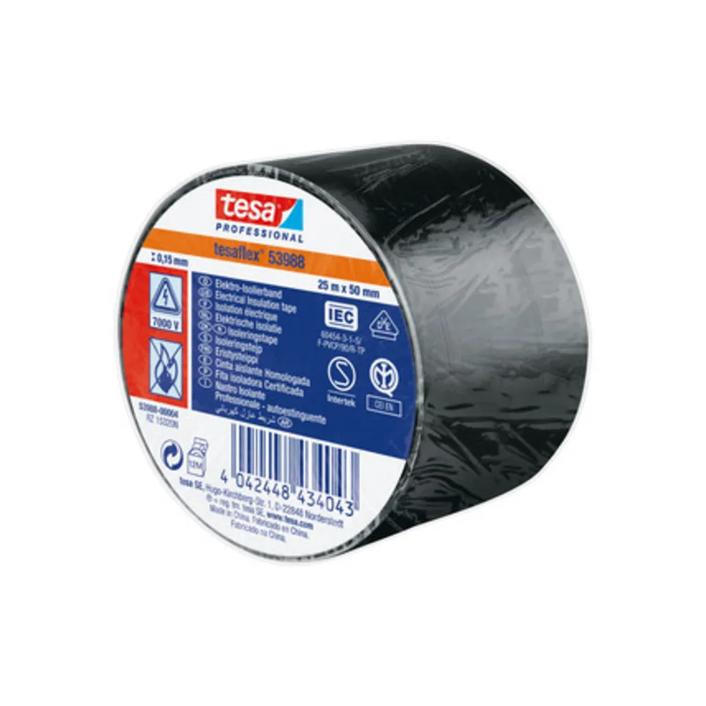 NASTRO ISOLANTE CERTIFICATO NERO 25MTX50MM (4 NASTRO ISOLANTE CERTIFICATO NERO 25MTX50MM (4