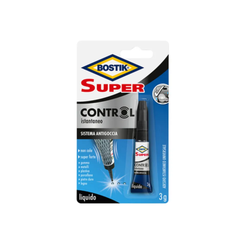 BOSTIK SUPER CONTROL ISTANTANEO 3 G BLISTER (12