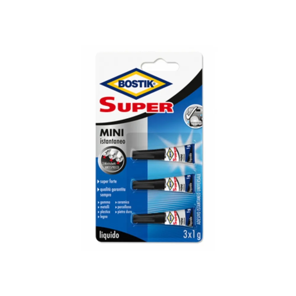 BOSTIK SUPER MINI ISTANTANEO 3X1 G BLISTER (10 BOSTIK SUPER MINI ISTANTANEO 3X1 G BLISTER (10