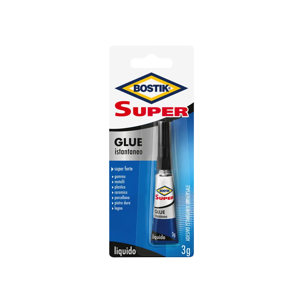 BOSTIK SUPER GLUE ISTANTANEO 3 G BLISTER (24 BOSTIK SUPER GLUE ISTANTANEO 3 G BLISTER (24