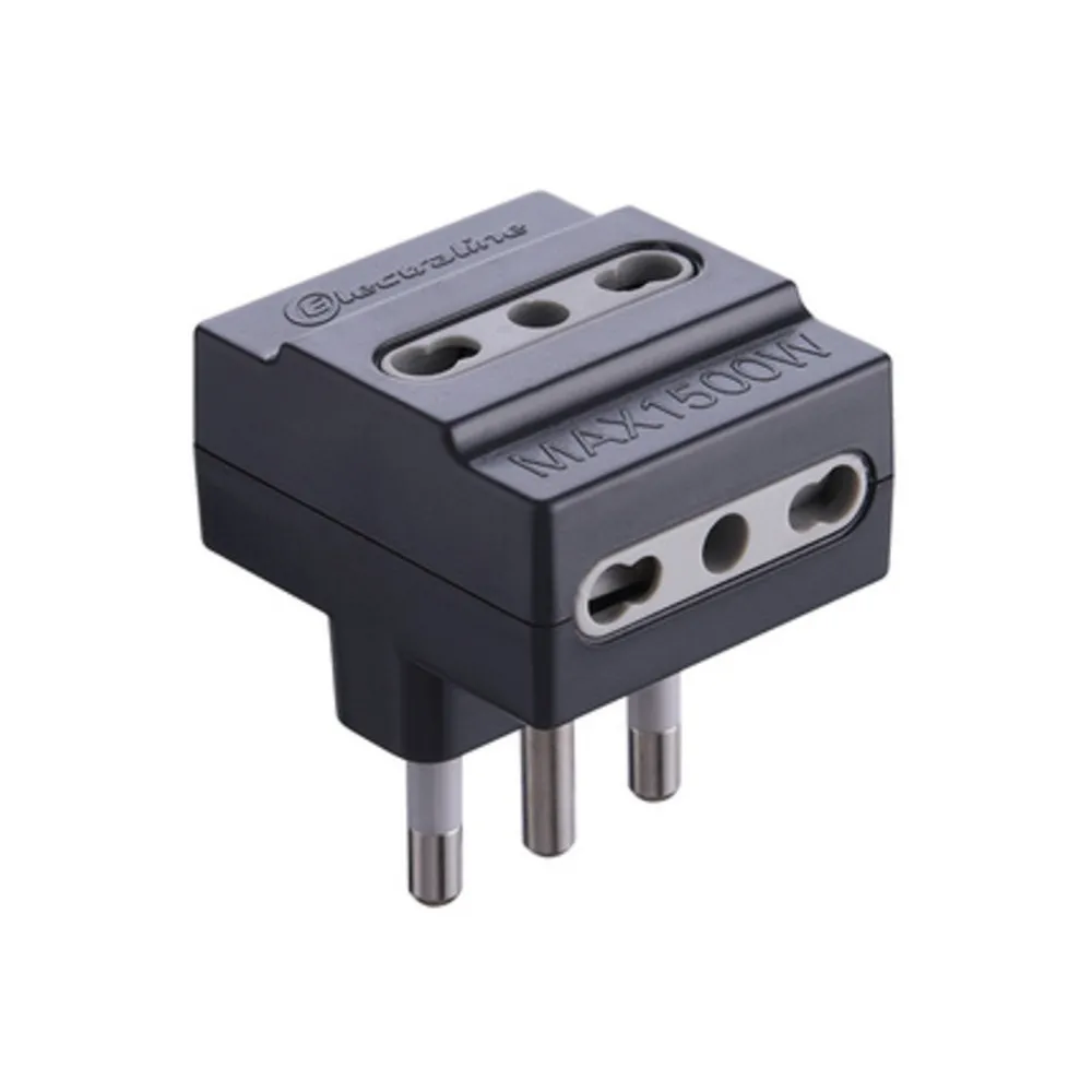 ADATTATORE TRIPLO 16A 3PR BIP NERO FIG.10 (25 ADATTATORE TRIPLO 16A 3PR BIP NERO FIG.10 (25